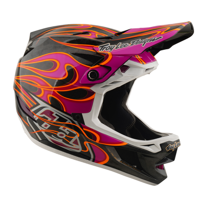 Capacete de BTT TROY LEE DESIGNS D4 CARBON MIPS Torched Carbon/Magenta