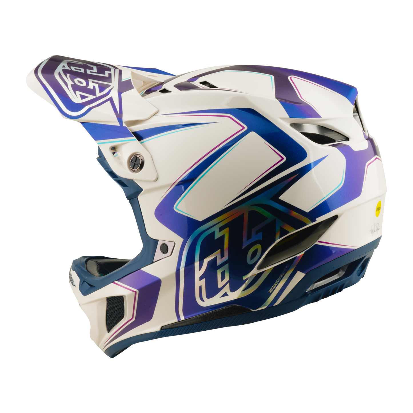 Capacete de BTT TROY LEE DESIGNS D4 COMPOSITE MIPS FLARED Branco