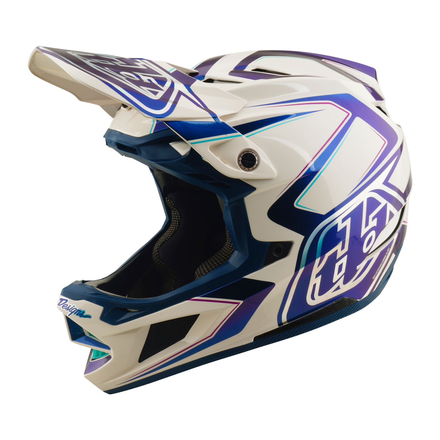 Capacete de BTT TROY LEE DESIGNS D4 COMPOSITE MIPS FLARED Branco