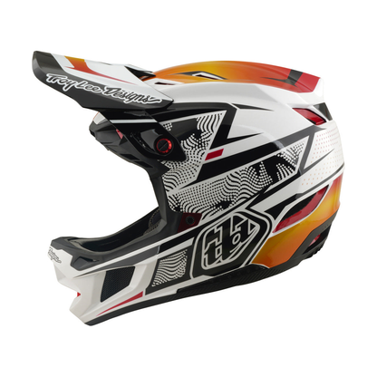 Capacete de BTT TROY LEE DESIGNS D4 COMPOSITE MIPS LINED UP Branco