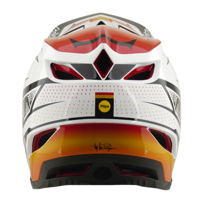Capacete de BTT TROY LEE DESIGNS D4 COMPOSITE MIPS LINED UP Branco