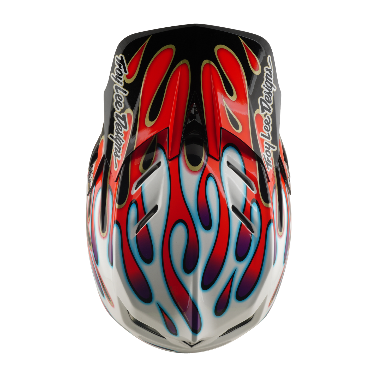 Capacete de BTT TROY LEE DESIGNS D4 COMPOSITE MIPS OVERSPRAY Branco/Vermelho