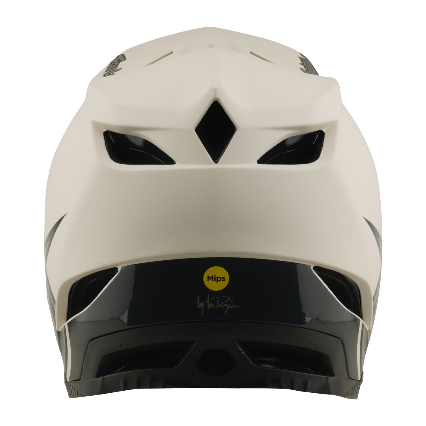 Capacete de BTT TROY LEE DESIGNS D4 COMPOSITE MIPS STEALTH PUMICE Branco