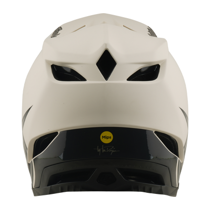 Capacete MTB TROY LEE DESIGNS D4 COMPOSITE MIPS STEALTH PUMICE Branco