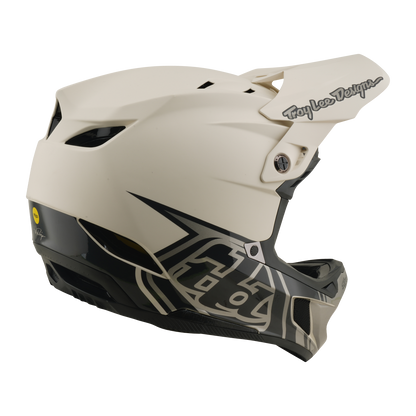 Capacete MTB TROY LEE DESIGNS D4 COMPOSITE MIPS STEALTH PUMICE Branco