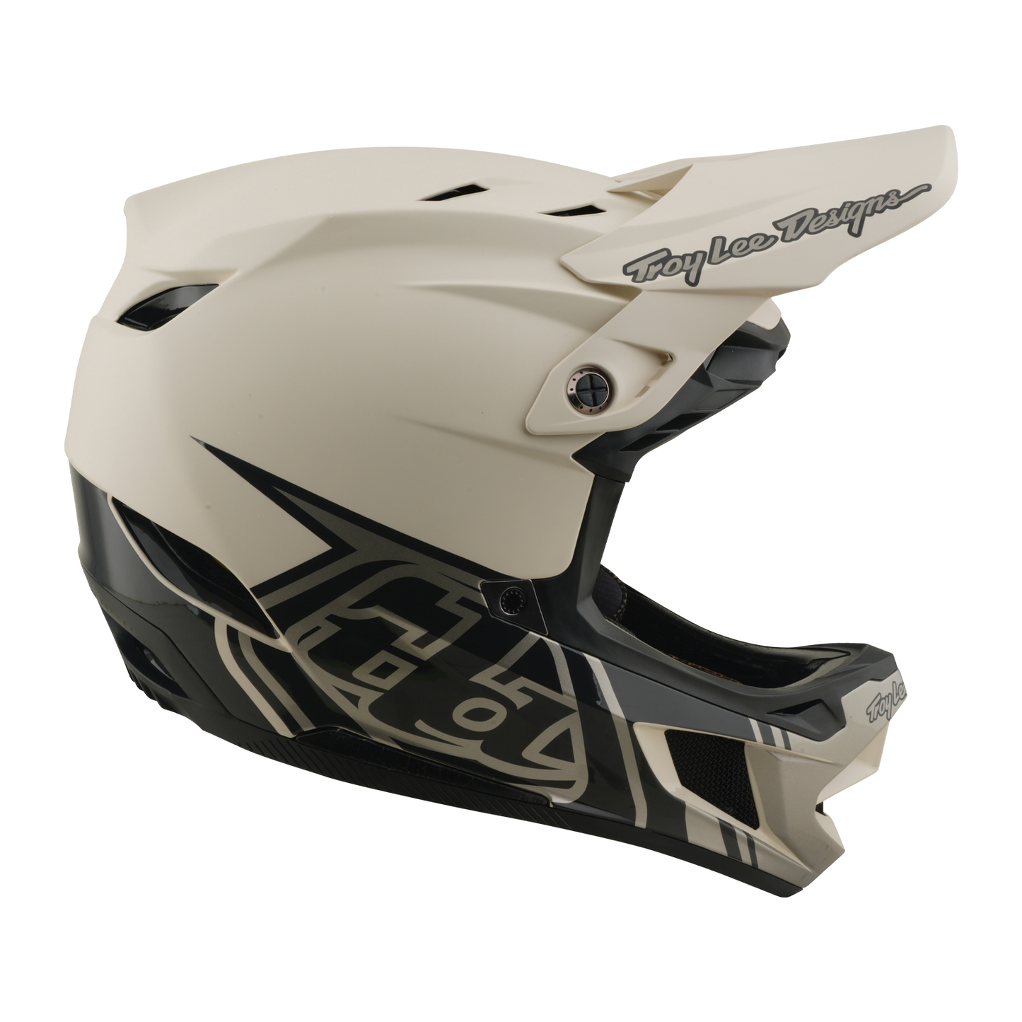 Capacete de BTT TROY LEE DESIGNS D4 COMPOSITE MIPS STEALTH PUMICE Branco