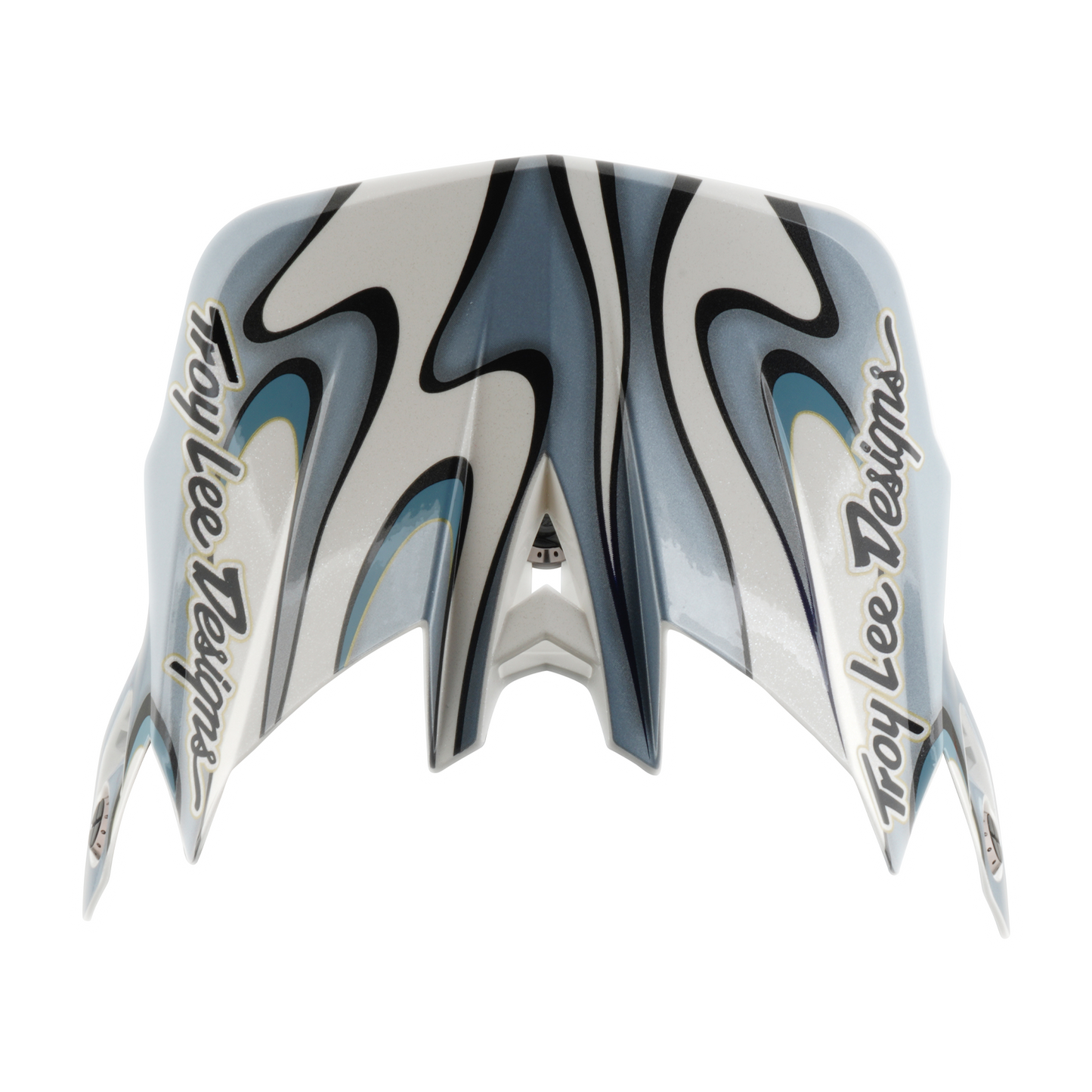 Capacete de BTT TROY LEE DESIGNS D4 COMPOSITE MIPS TORCHED Branco/Prata
