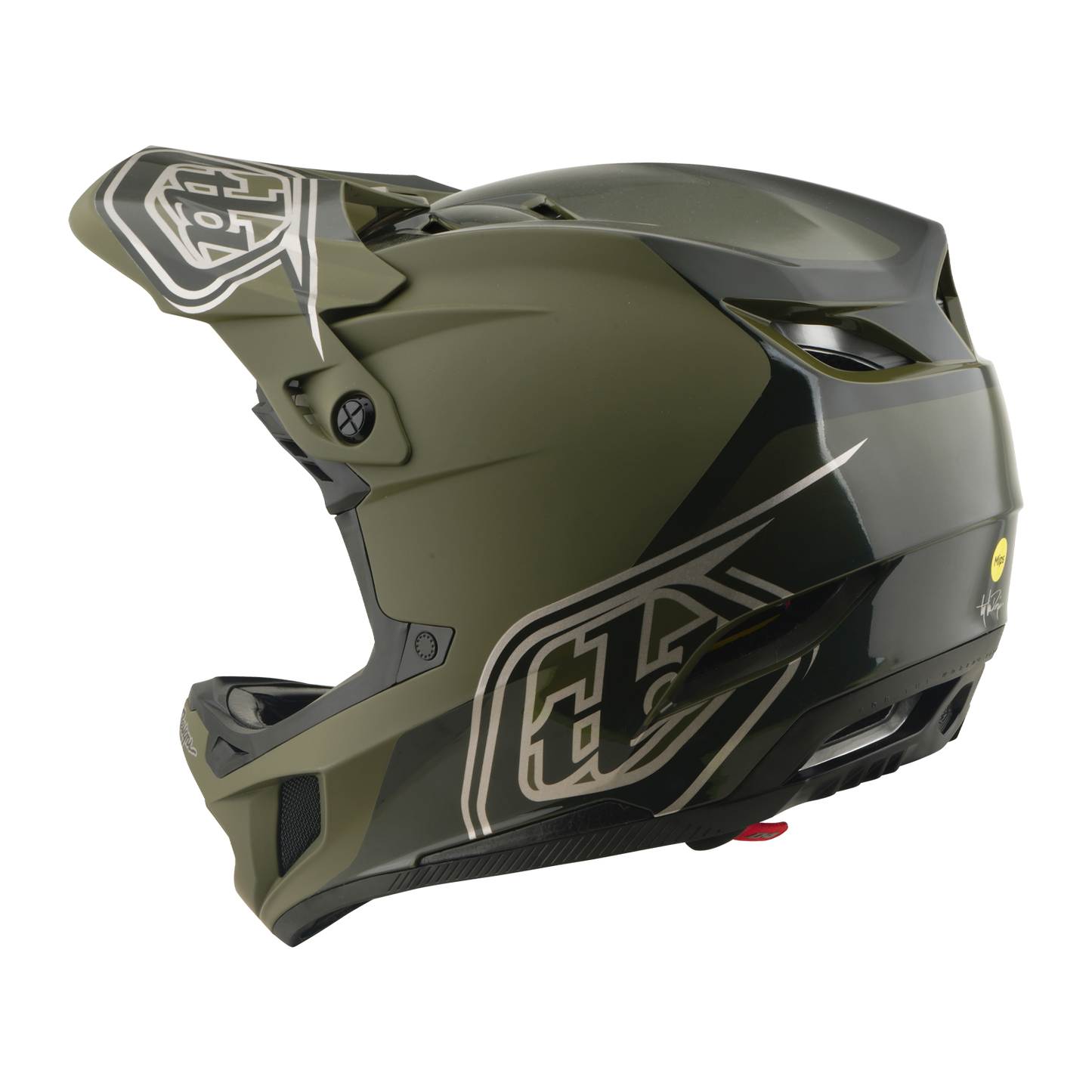 Capacete de BTT TROY LEE DESIGNS D4 POLYACRYLITE MIPS SHADOW BEETLE Cáqui
