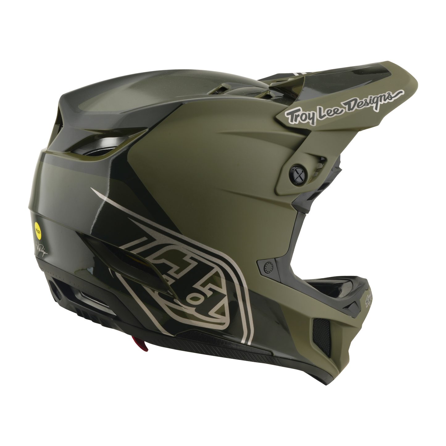 Capacete de BTT TROY LEE DESIGNS D4 POLYACRYLITE MIPS SHADOW BEETLE Cáqui