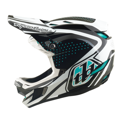 Capacete BTT TROY LEE DESIGNS D4 POLYACRYLITE MIPS THE LINE Carvão/Branco