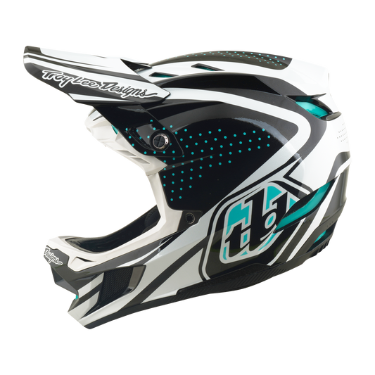 Capacete de BTT TROY LEE DESIGNS D4 POLYACRYLITE MIPS THE LINE Carvão/Branco