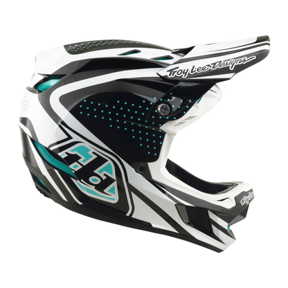 Capacete BTT TROY LEE DESIGNS D4 POLYACRYLITE MIPS THE LINE Carvão/Branco