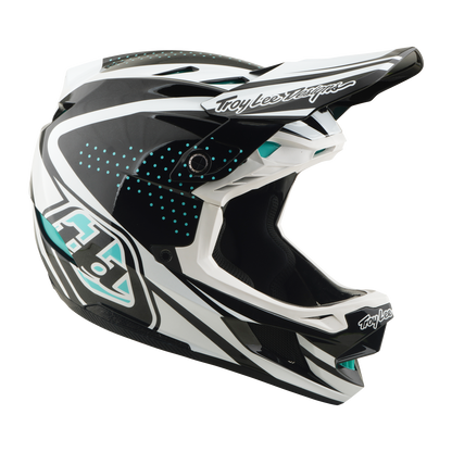 Capacete BTT TROY LEE DESIGNS D4 POLYACRYLITE MIPS THE LINE Carvão/Branco