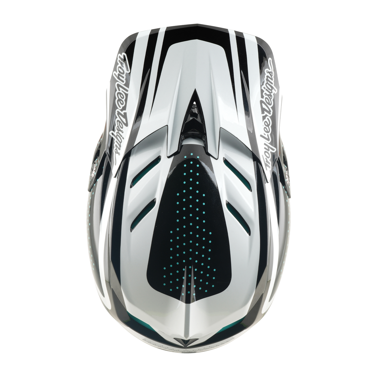 Capacete de BTT TROY LEE DESIGNS D4 POLYACRYLITE MIPS THE LINE Carvão/Branco
