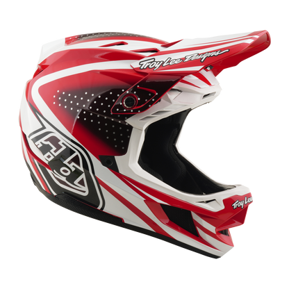 Capacete BTT TROY LEE DESIGNS D4 POLYACRYLITE MIPS THE LINE Vermelho/Branco