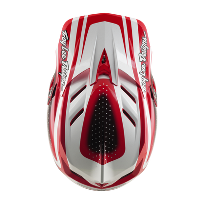 Capacete BTT TROY LEE DESIGNS D4 POLYACRYLITE MIPS THE LINE Vermelho/Branco