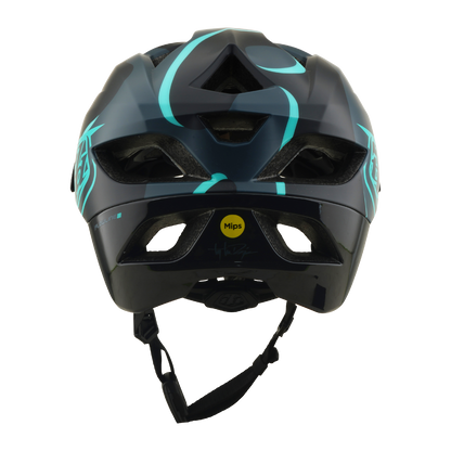 Capacete MTB TROY LEE DESIGNS FLOWLINE SE MIPS BADGE Carbon/Azul
