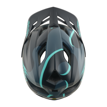 Capacete MTB TROY LEE DESIGNS FLOWLINE SE MIPS BADGE Carbon/Azul
