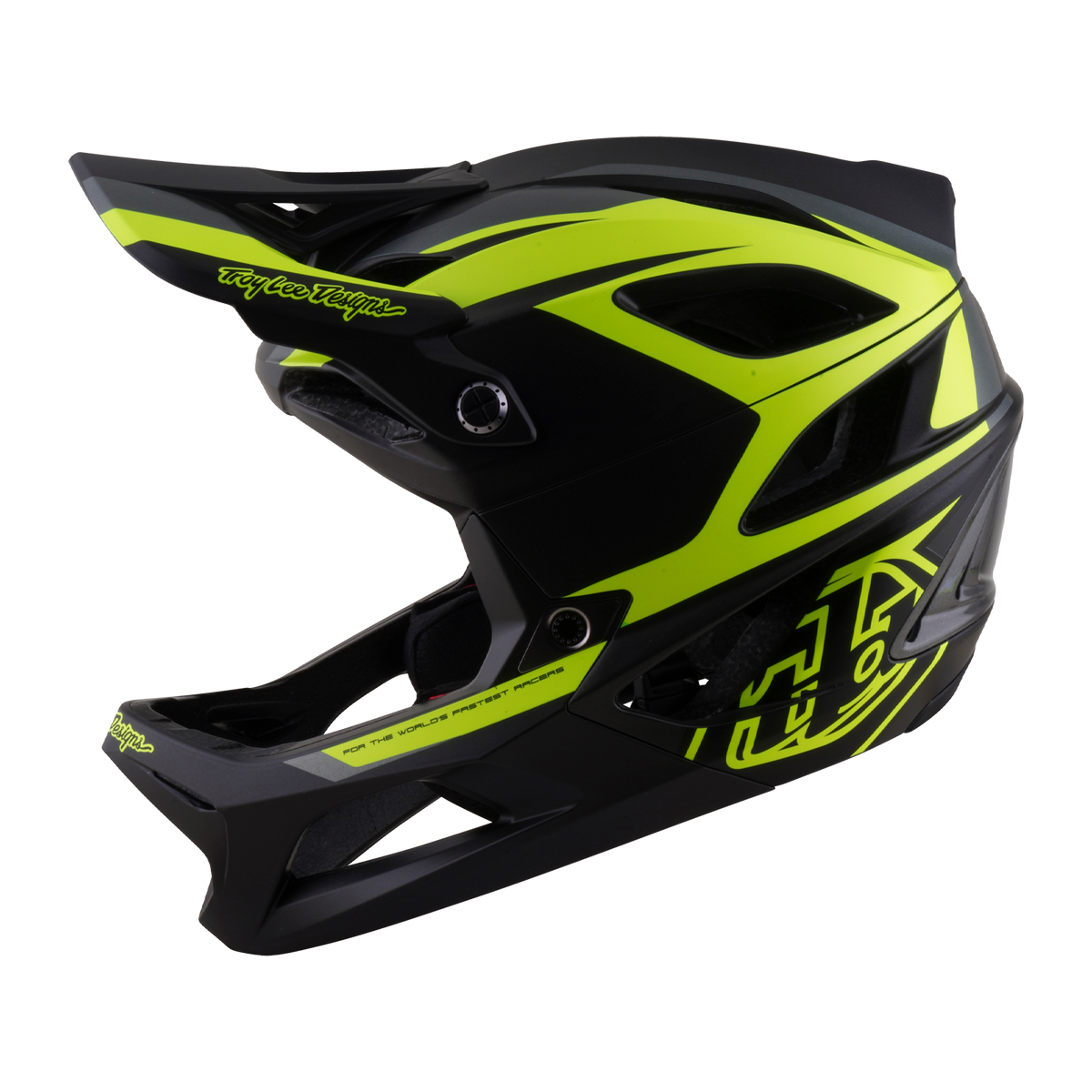 Capacete de BTT TROY LEE DESIGNS STAGE 2 HIGH VIZ cinzento-carvão/amarelo