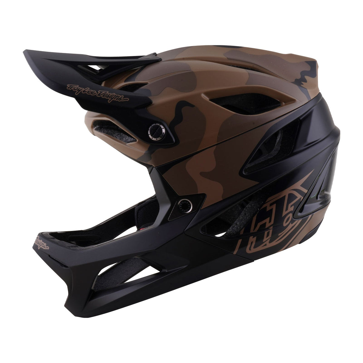 Capacete de BTT TROY LEE DESIGNS STAGE 2 SPLIT castanho/camuflado