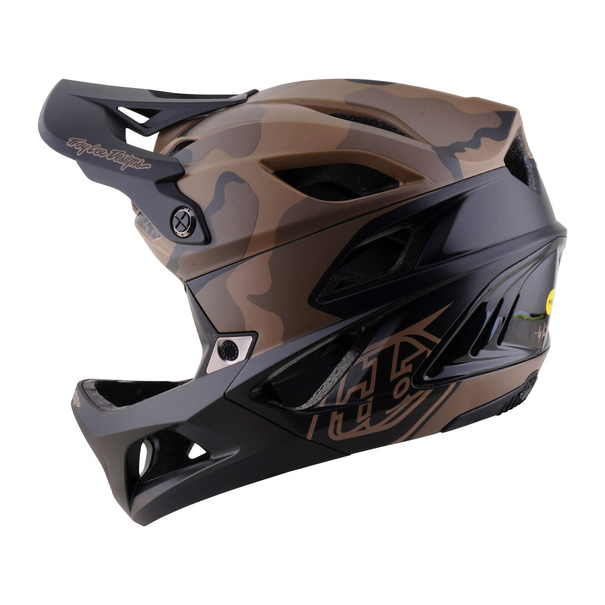 Capacete de BTT TROY LEE DESIGNS STAGE 2 SPLIT castanho/camuflado