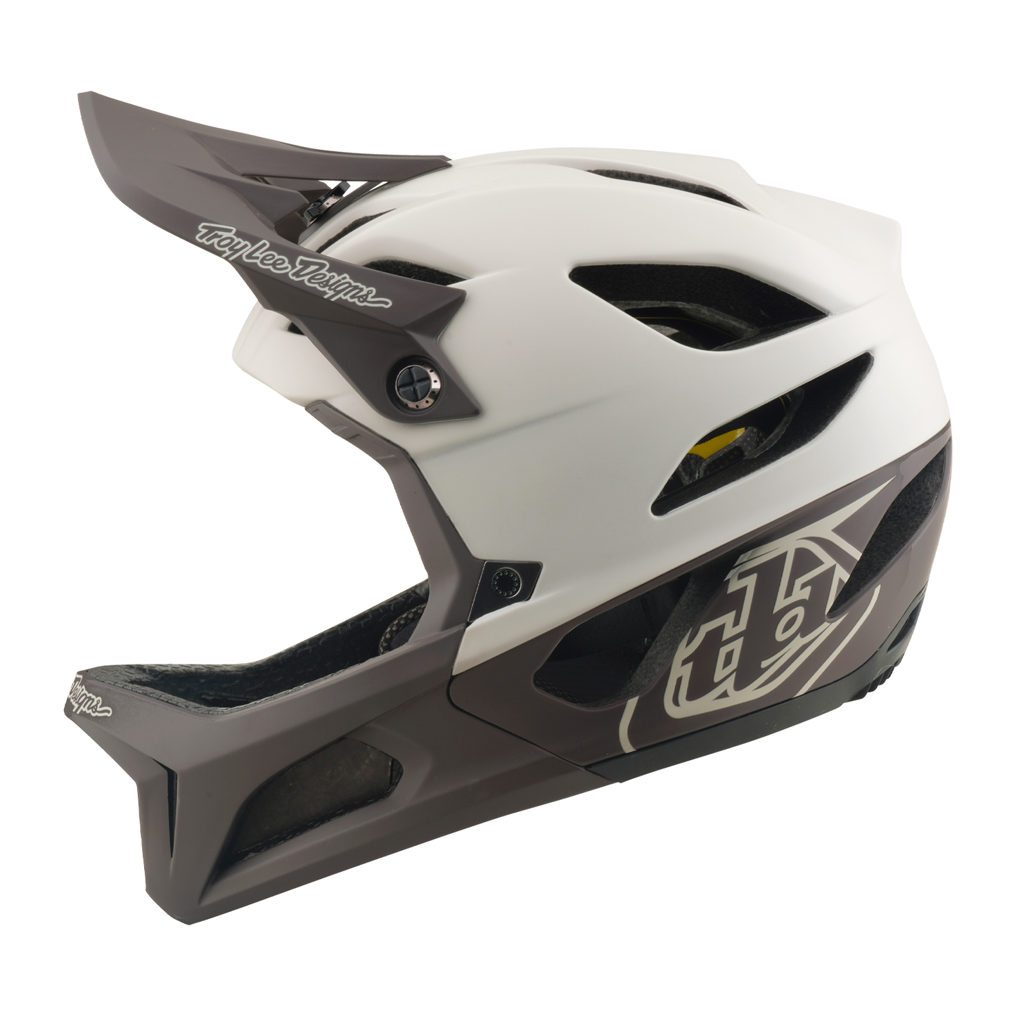 Capacete de BTT TROY LEE DESIGNS STAGE MIPS DRONE PUMICE Branco