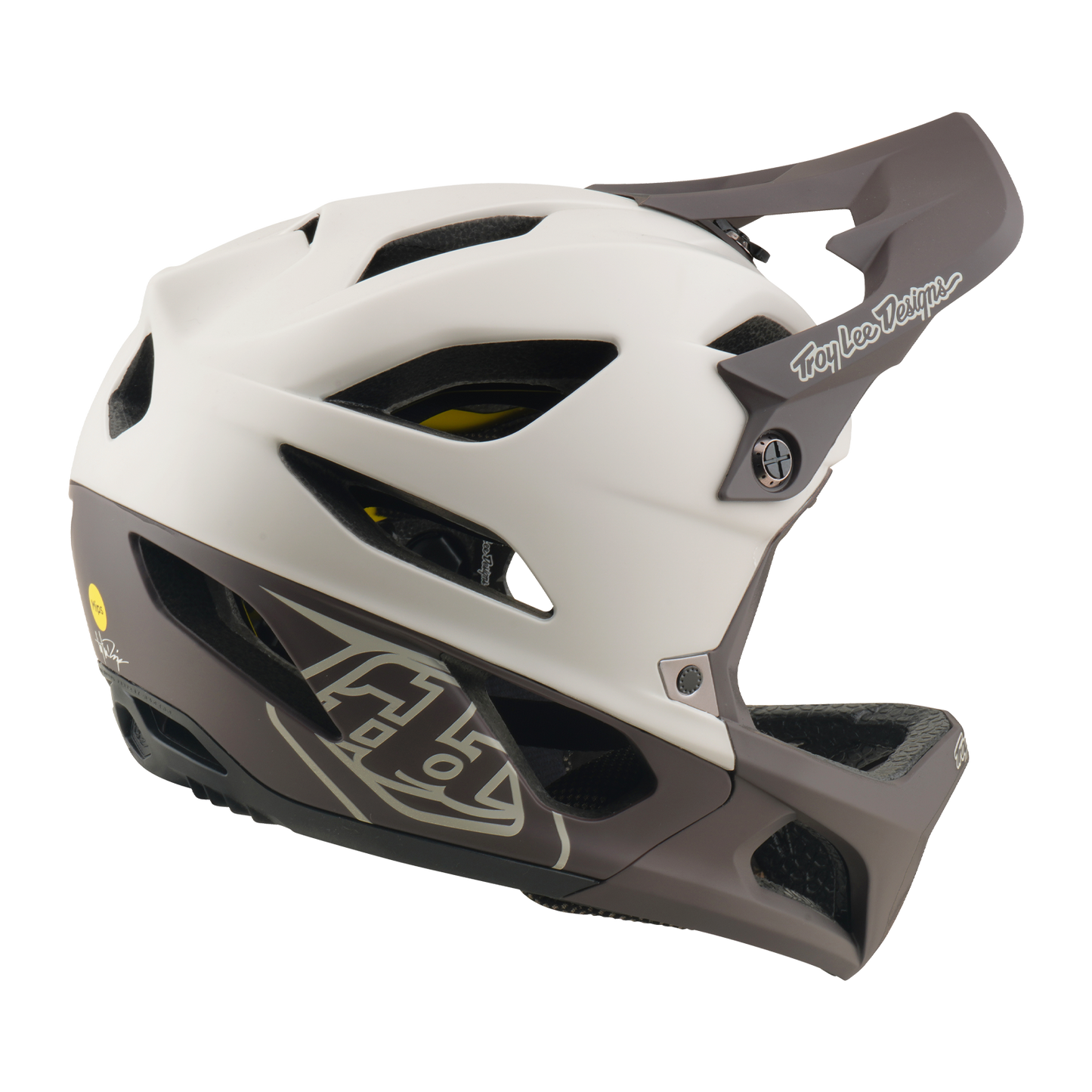 Capacete de BTT TROY LEE DESIGNS STAGE MIPS DRONE PUMICE Branco