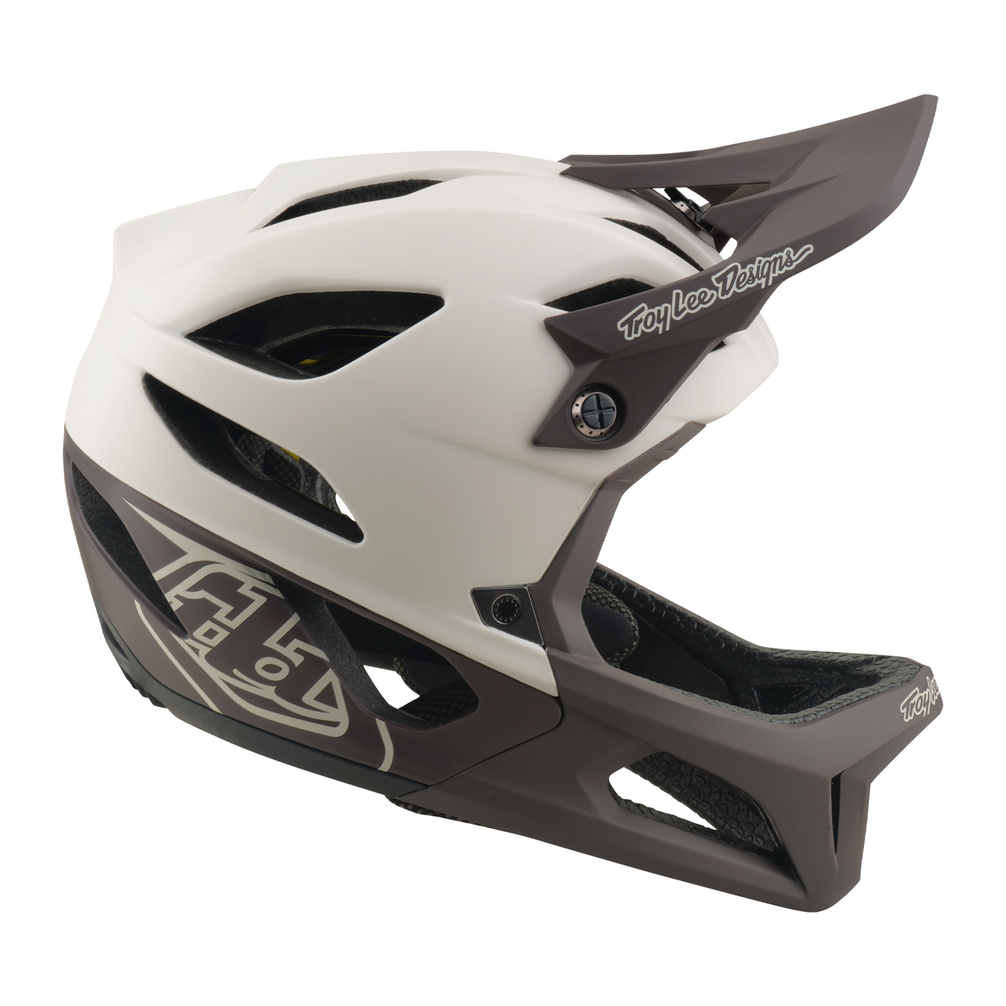 Capacete de BTT TROY LEE DESIGNS STAGE MIPS DRONE PUMICE Branco