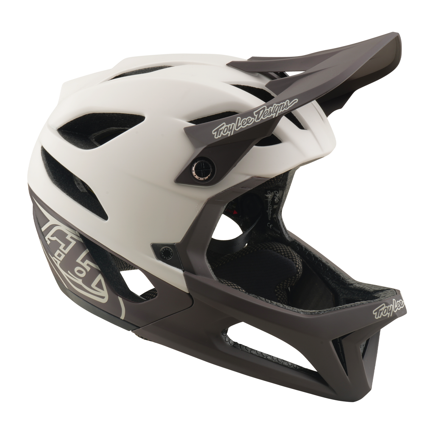 Capacete de BTT TROY LEE DESIGNS STAGE MIPS DRONE PUMICE Branco