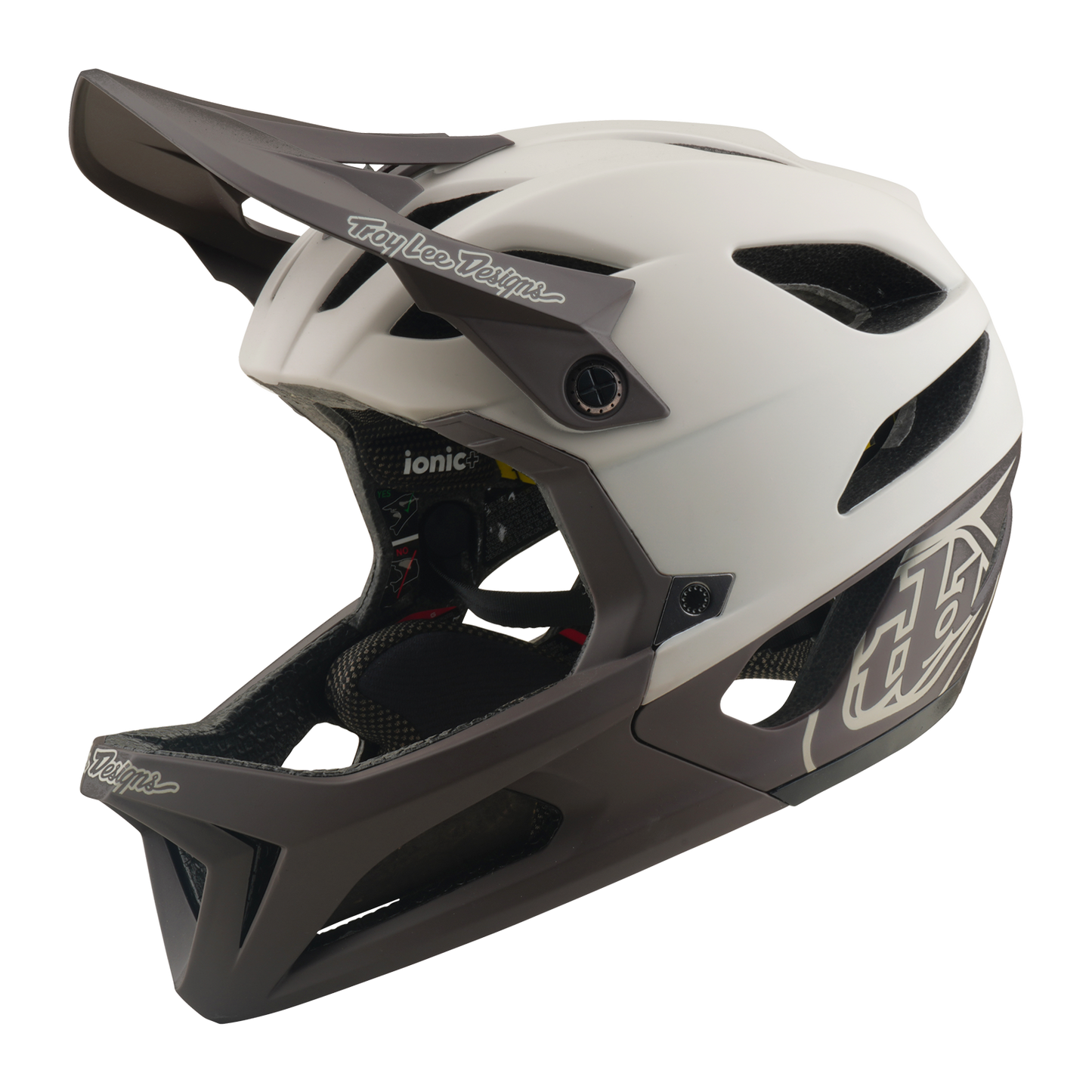 Capacete de BTT TROY LEE DESIGNS STAGE MIPS DRONE PUMICE Branco