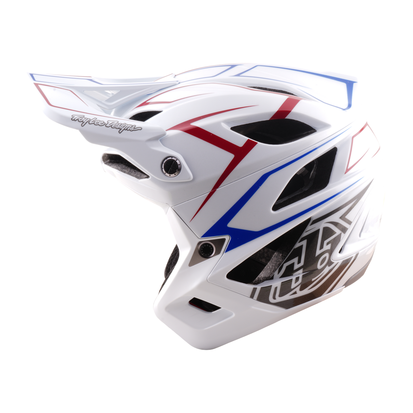 Capacete MTB TROY LEE DESIGNS STAGE STUNT PINSTRIPE Branco