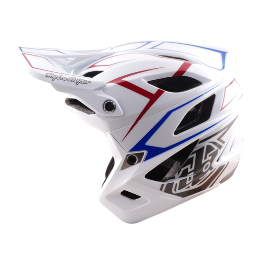 Capacete MTB TROY LEE DESIGNS STAGE STUNT PINSTRIPE Branco