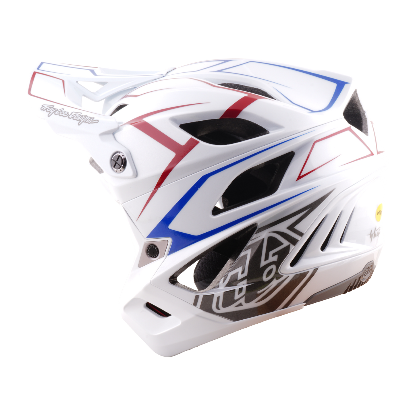 Capacete MTB TROY LEE DESIGNS STAGE STUNT PINSTRIPE Branco