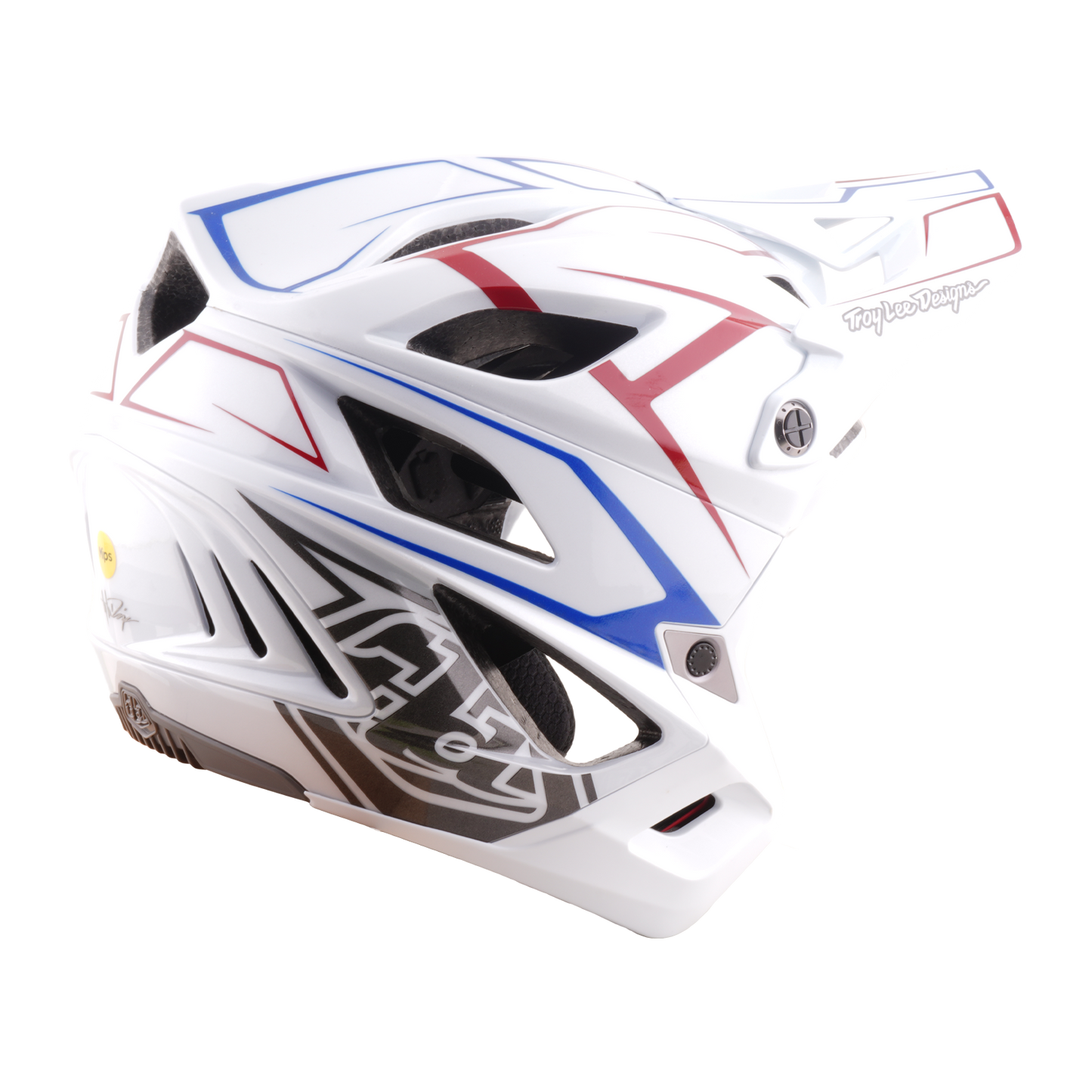 Capacete MTB TROY LEE DESIGNS STAGE STUNT PINSTRIPE Branco