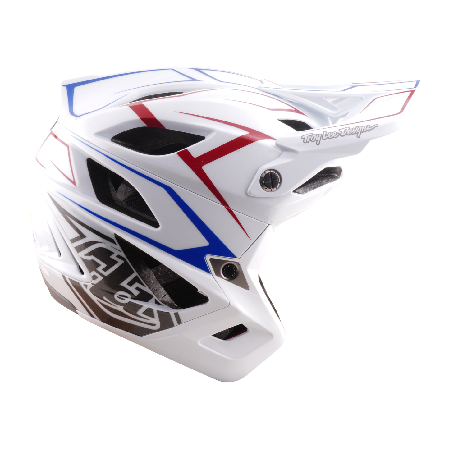 Capacete MTB TROY LEE DESIGNS STAGE STUNT PINSTRIPE Branco