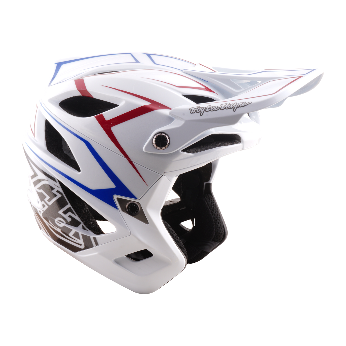 Capacete MTB TROY LEE DESIGNS STAGE STUNT PINSTRIPE Branco