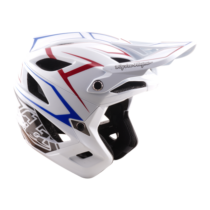 Capacete MTB TROY LEE DESIGNS STAGE STUNT PINSTRIPE Branco