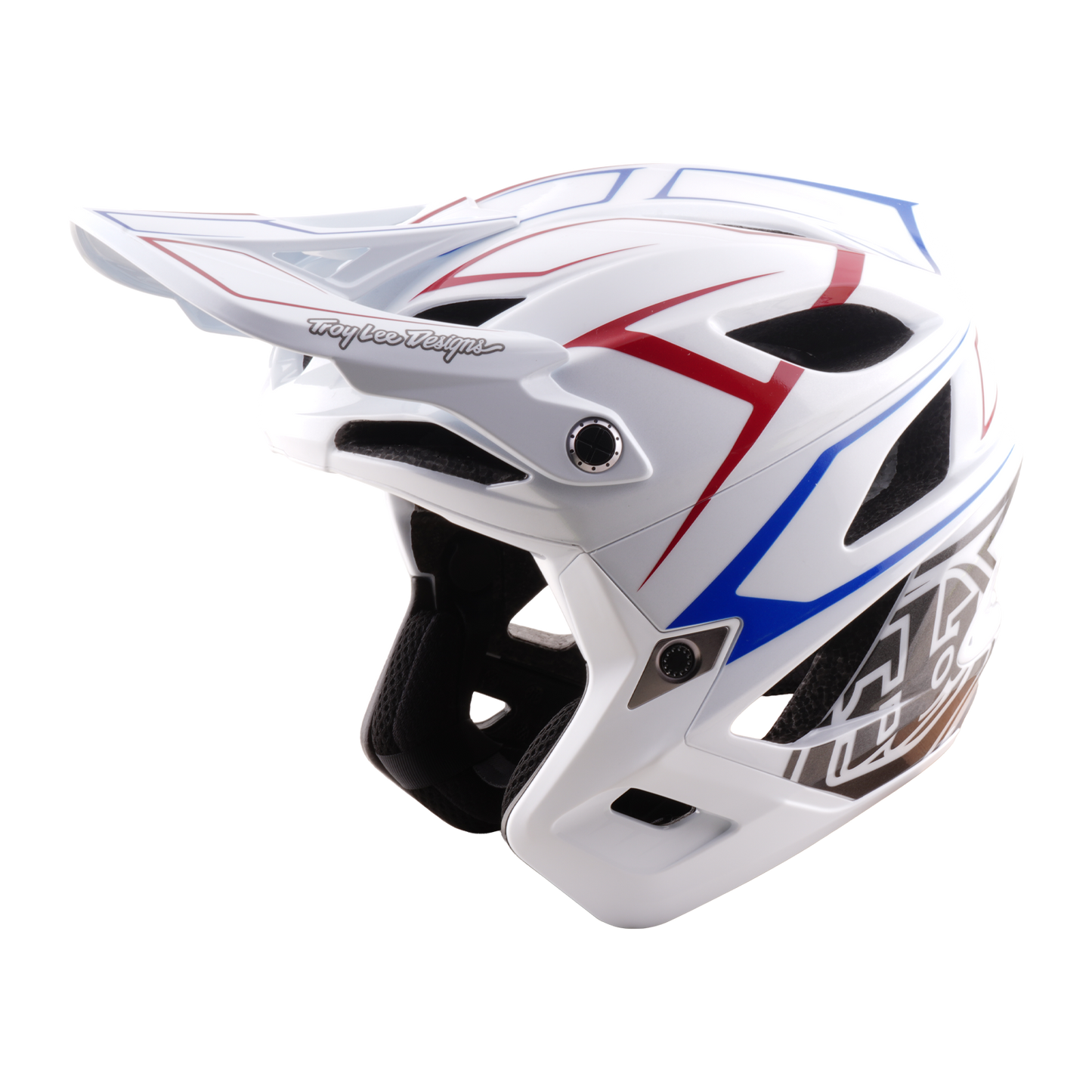 Capacete MTB TROY LEE DESIGNS STAGE STUNT PINSTRIPE Branco
