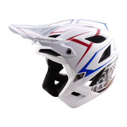 Capacete MTB TROY LEE DESIGNS STAGE STUNT PINSTRIPE Branco