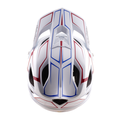 Capacete MTB TROY LEE DESIGNS STAGE STUNT PINSTRIPE Branco