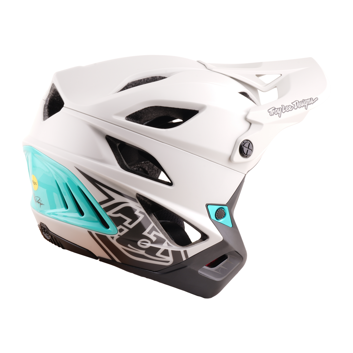 Capacete MTB TROY LEE DESIGNS STAGE STUNT DRONE PUMICE Cinzento/Verde