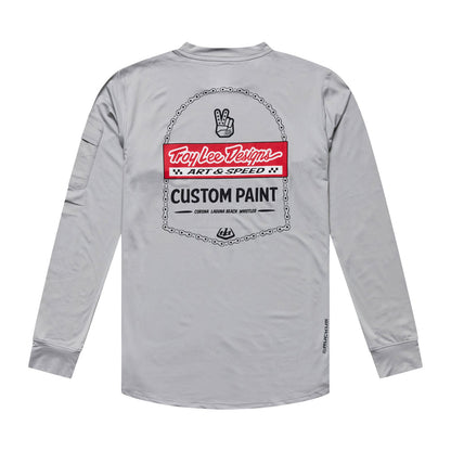 Camisola TROY LEE DESIGNS RUCKUS RIDE CUSTOM PAINT de manga comprida, cor Mid Gray