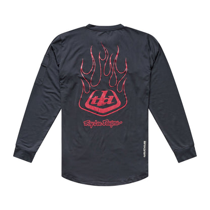 Camisola TROY LEE DESIGNS RUCKUS RIDE EMBER de manga comprida, cor Carbon