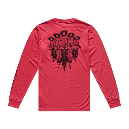 Camisola de manga comprida TROY LEE DESIGNS SKYLINE RIDE FEATHERED, vermelho-brasa