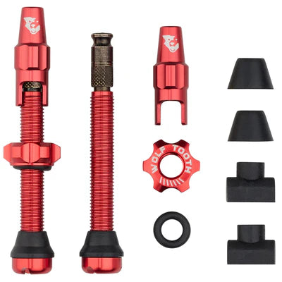 Lote de 2 Válvulas Tubeless WOLF TOOTH CLIK VALVE Vermelho