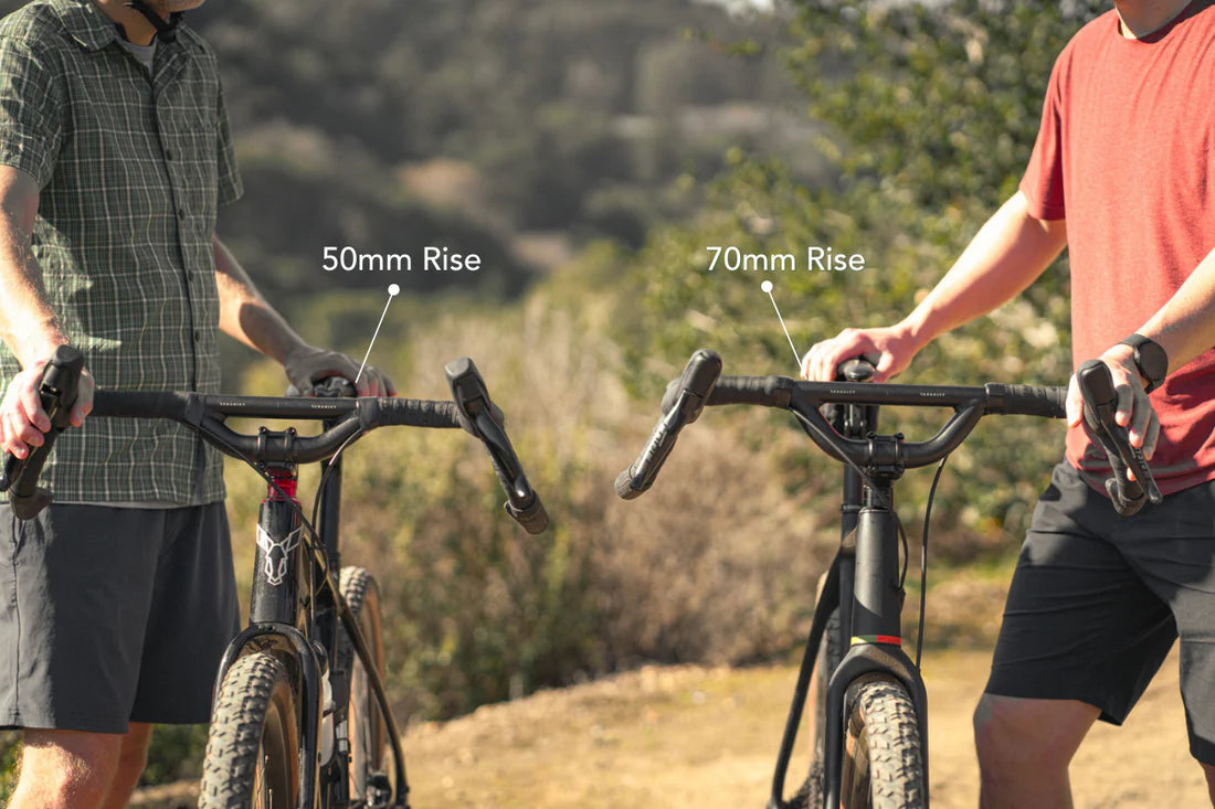 Guiador Gravel REDSHIFT Top Shelf com inclinação de 10°, alargamento e elevação de 70 mm