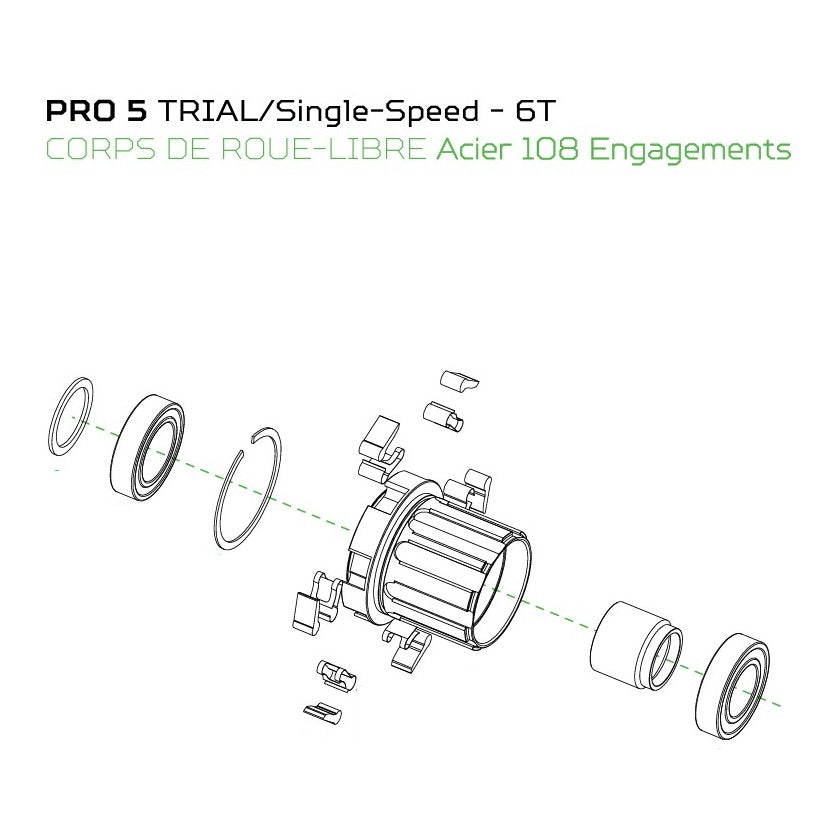 HOPE PRO 5 135mm Trial/SS 6 Hole Cubos Traseiros Preto
