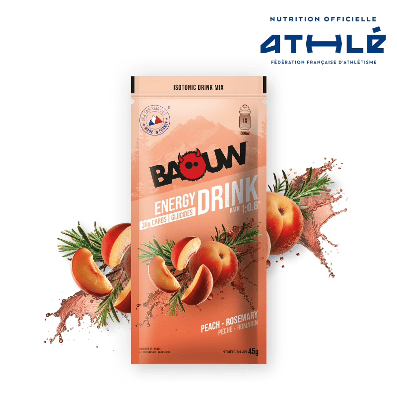 BAOUW ISOTONIC Bebida energética (45g) Pêssego/Alecrim