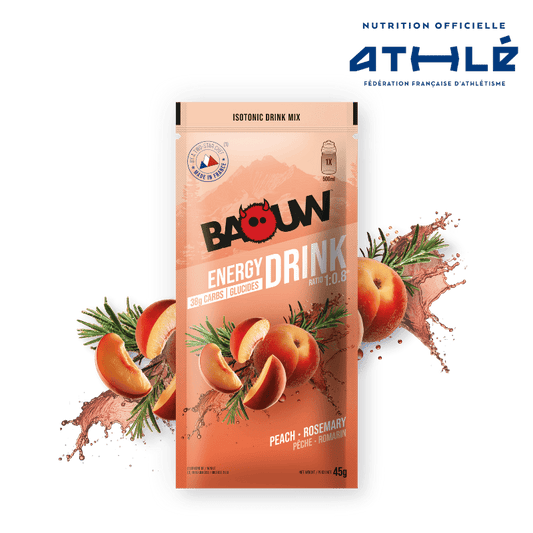 BAOUW ISOTONIC Bebida energética (45g) Pêssego/Alecrim