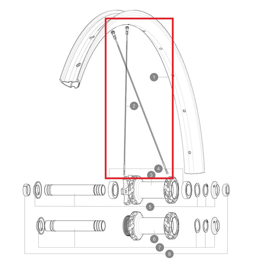 KIT 12 RAIOS DIANTEIROS/TRASEIROS CROSSMAX SL ULTIMATE 29'' COM RAIOS INOXIDÁVEIS 293 + CASQUILHO DE ALUMÍNIO + ANILHA